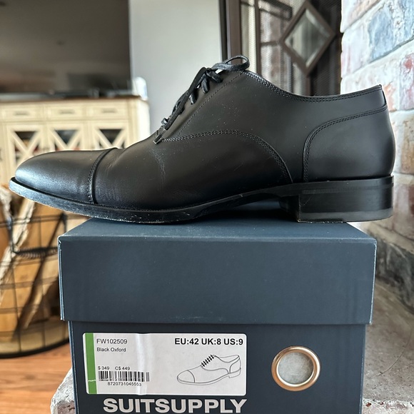 Suit Supply Black Oxfords shoe size9 - Picture 6 of 6